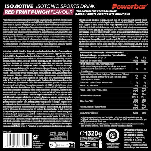 Powerbar - Isoactive - Red Fruit - 1320g - Boisson isotonique pour sportifs - 5 électrolytes – vue 7