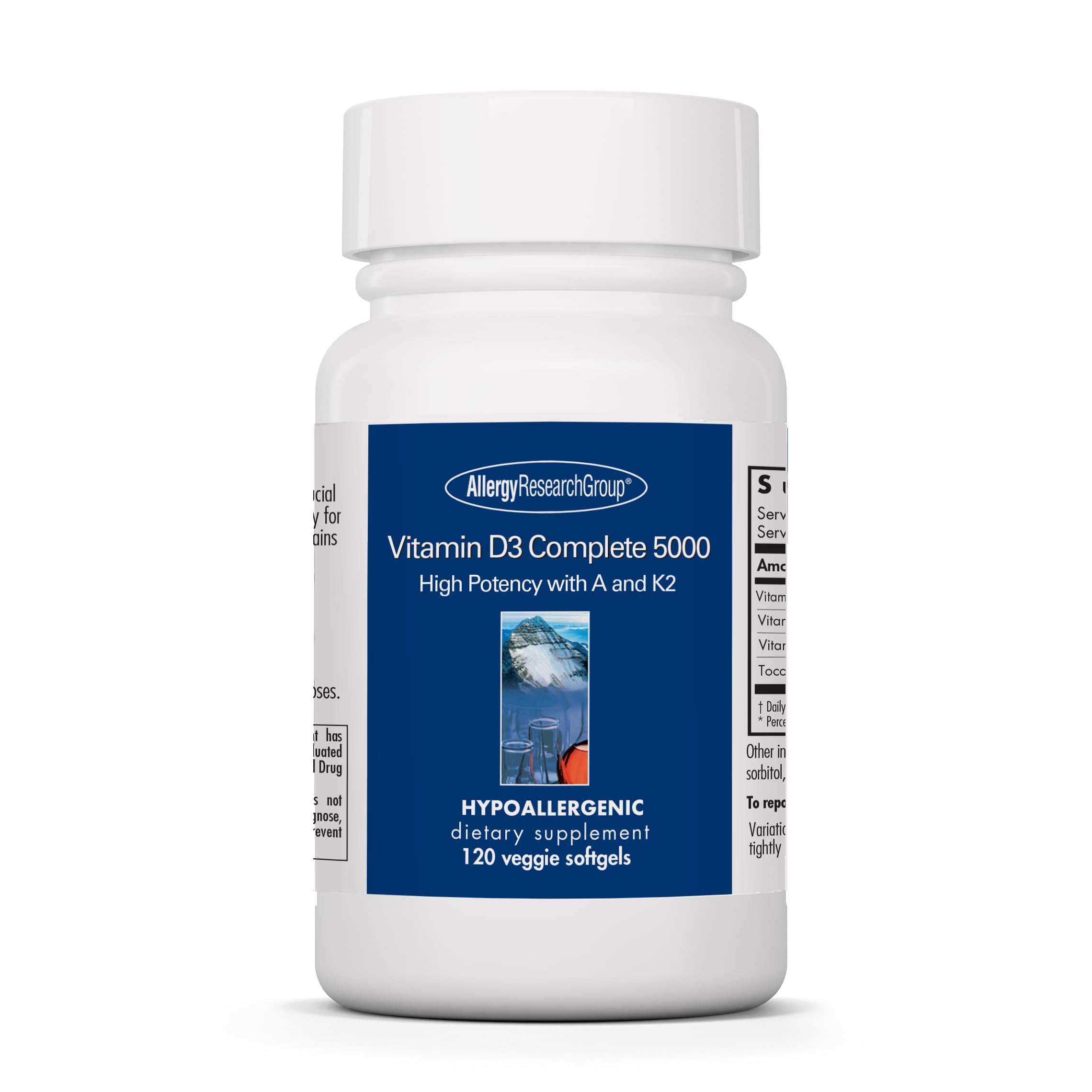 ARG Vitamin D3 Complete 5000 Bone Health, 120 Capsules