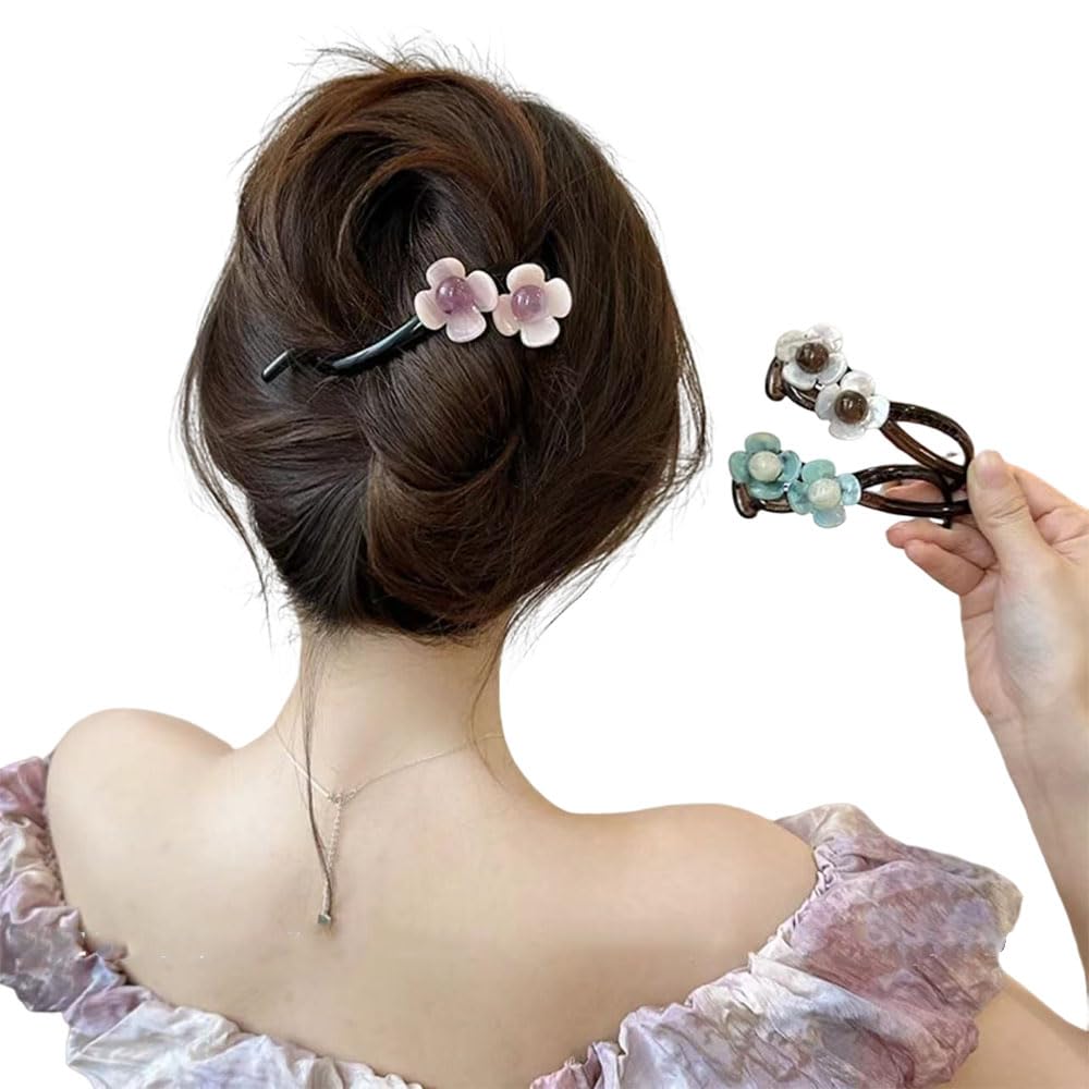 3 Pieces Pearl Hair Clips, Pearl Banana Clip, Vintage