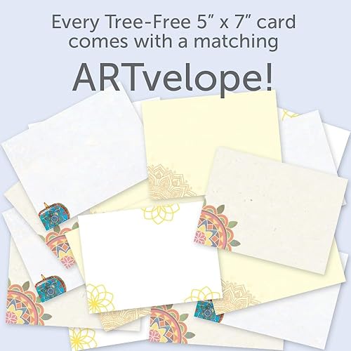 Miniatura 2 de Tree-Free Greetings - Tarjeta Diwali - Diseños artísticos - 8 tarjetas surtidas + sobres a juego - Hecho en Estados Unidos - Papel 100% reciclado -