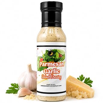 Parmesan Garlic Salad Dressing | 12.0 fl oz | Crafted in Small Batches by June Moon Spice Company