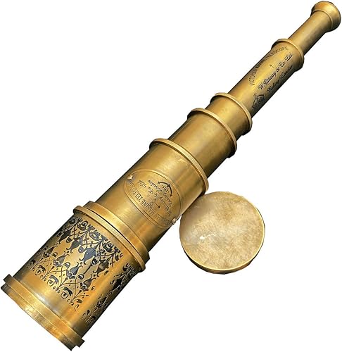 Telescopio de cristal espía piratas, telescopio de mano de latón, regalo de Navidad, camping, senderismo, telescopio antiguo, hombre, regalo para