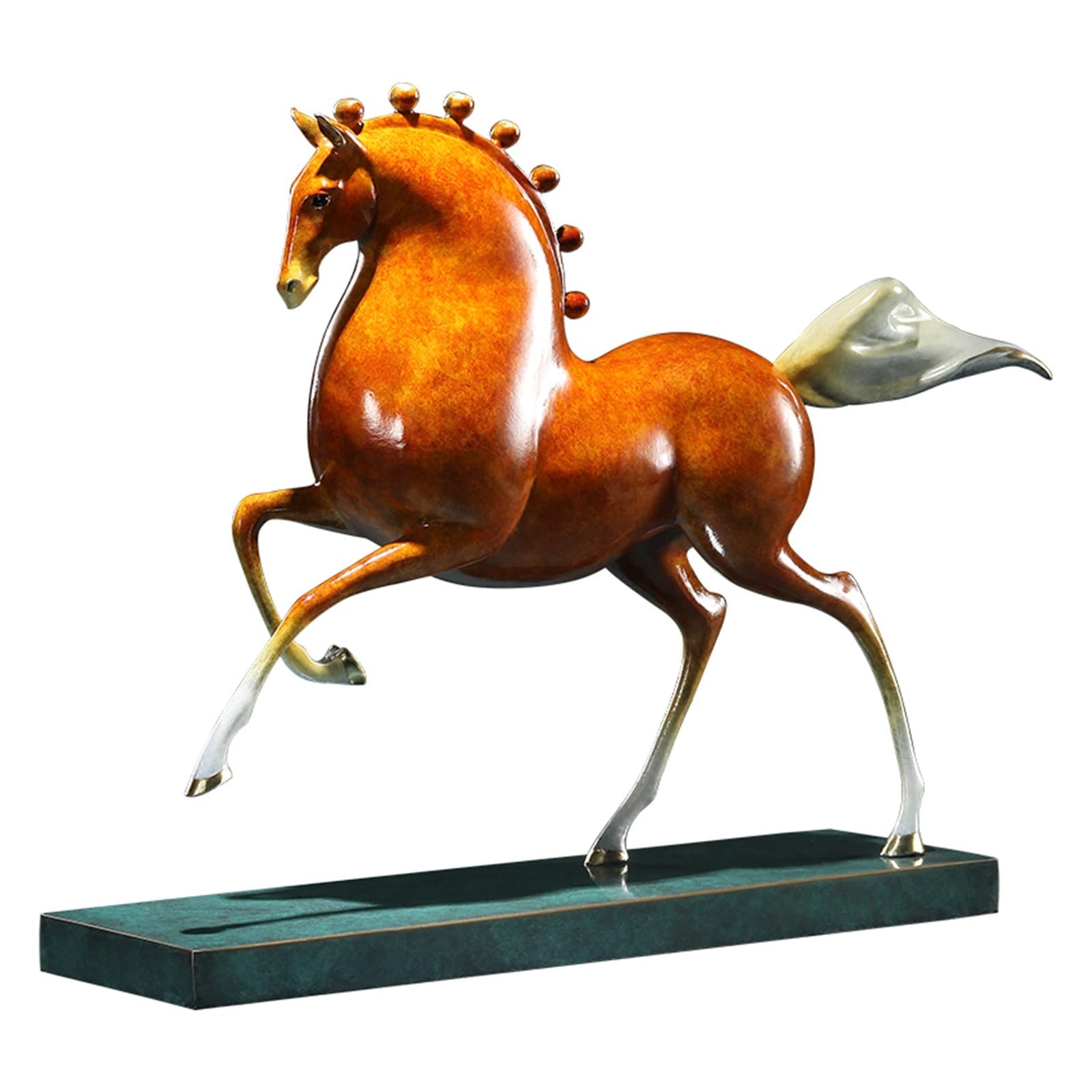 hongchenke34 Copper statue Copper Horse Ornament Office to Success Living Room Entrance Sculpture Zodiac Crafts