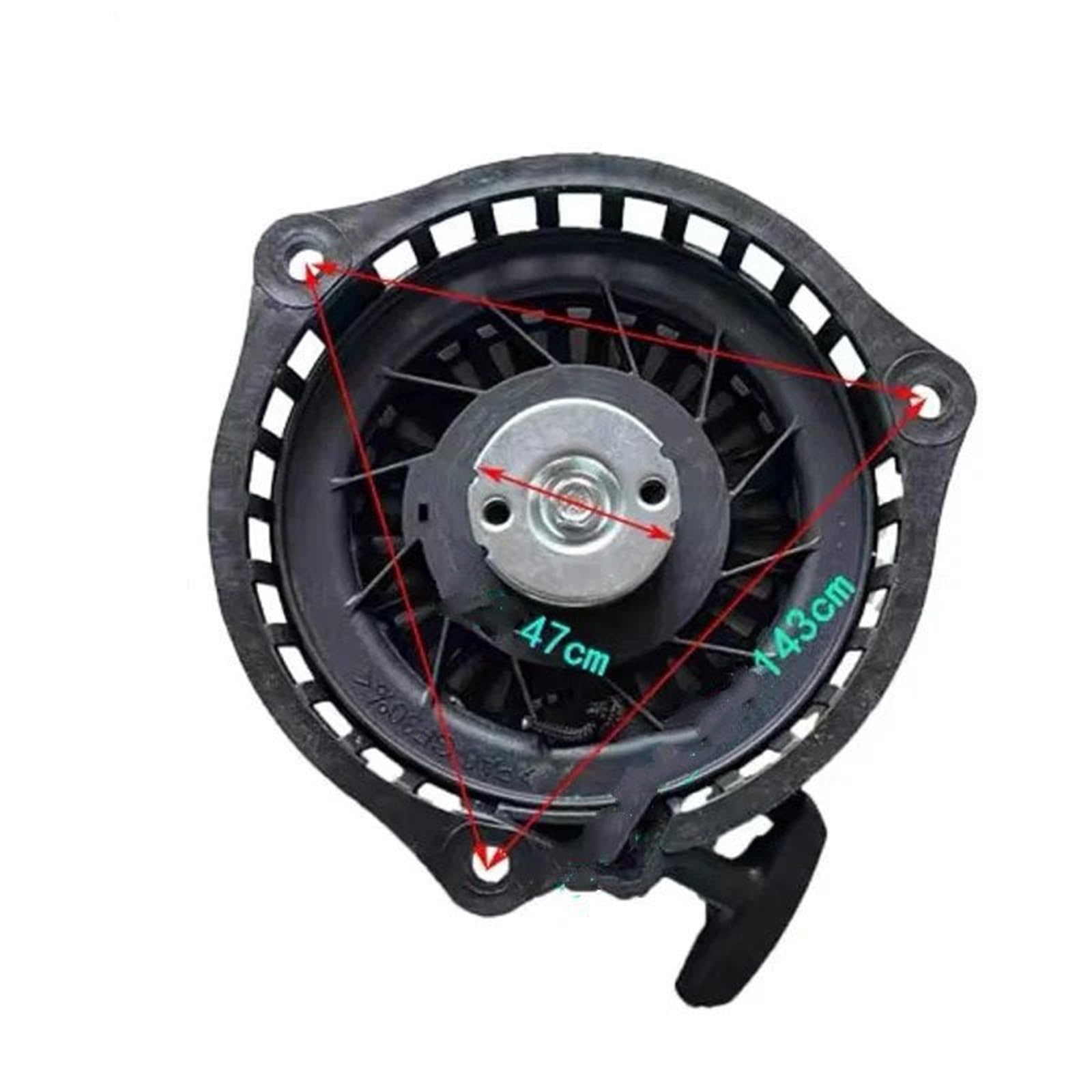 Arranque de retroceso con tirador Arrancador de retroceso XP140 for ZONGSHEN 1P65F/PG NP80 NP130 139CC 141CC 4HP, cortacésped de eje VERTICAL, barrena de arranque por cuerda, cuerda de agarre de resor