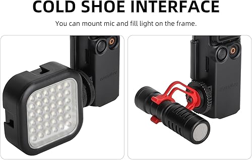 Miniatura 5 de Adaptador de expansión para DJI Pocket 3, soporte de montaje de cámara, mango de extensión de bisel fijo, adaptador de zapata fría, soporte de