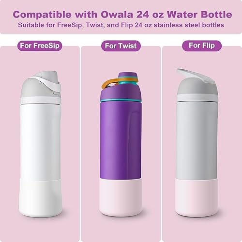 Vista 173 de 2PCS Silicone Water Bottle Boot for Owala 24oz 32oz 40oz, Anti-Slip Protective Sleeve Bottom Bumper Protector for FreeSip, Twist, and Flip Stainless