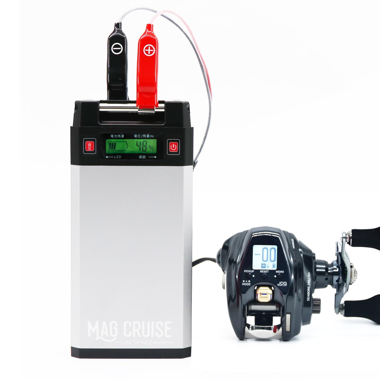 GN20F 14.8V 20Ah Electric Reel Battery Compatible with Daiwa Tanacom 1000 750 Seaborg 500MJ Leobritz Shimano Plays BeastMaster ForceMaster Fishing Reel Battery with Charger and 1.5M Power Cord