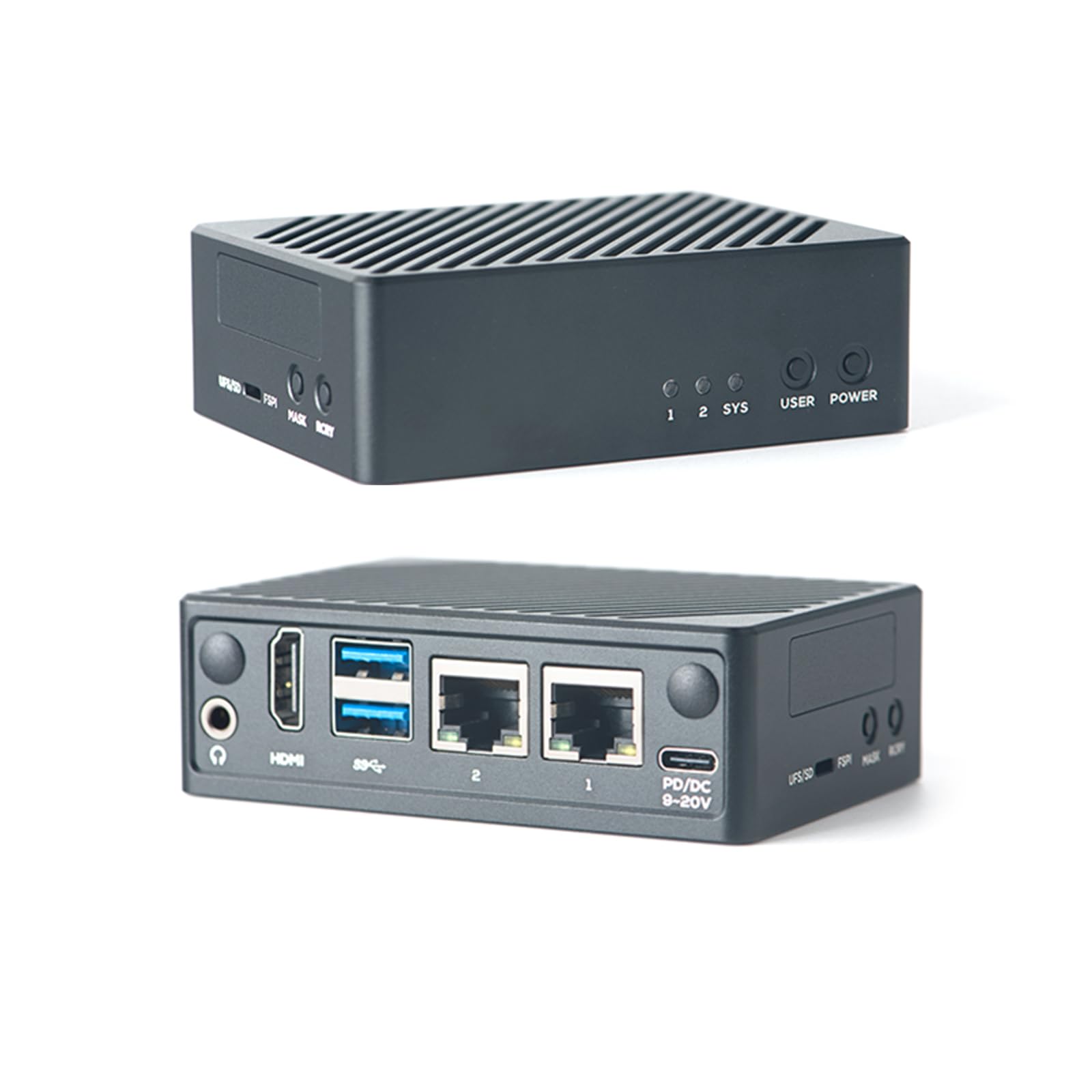 youyeetoo Friendlyelec NanoPi M5 - RK3576 SOC, Dual Gigabit Ethernet, 4/8/16GB RAM, UFS, AI Deployment, M.2 SDIO WiFi, 4K@60Hz, OpenMediaVault (LPDDR5 8GB RAM,with Metal Case)