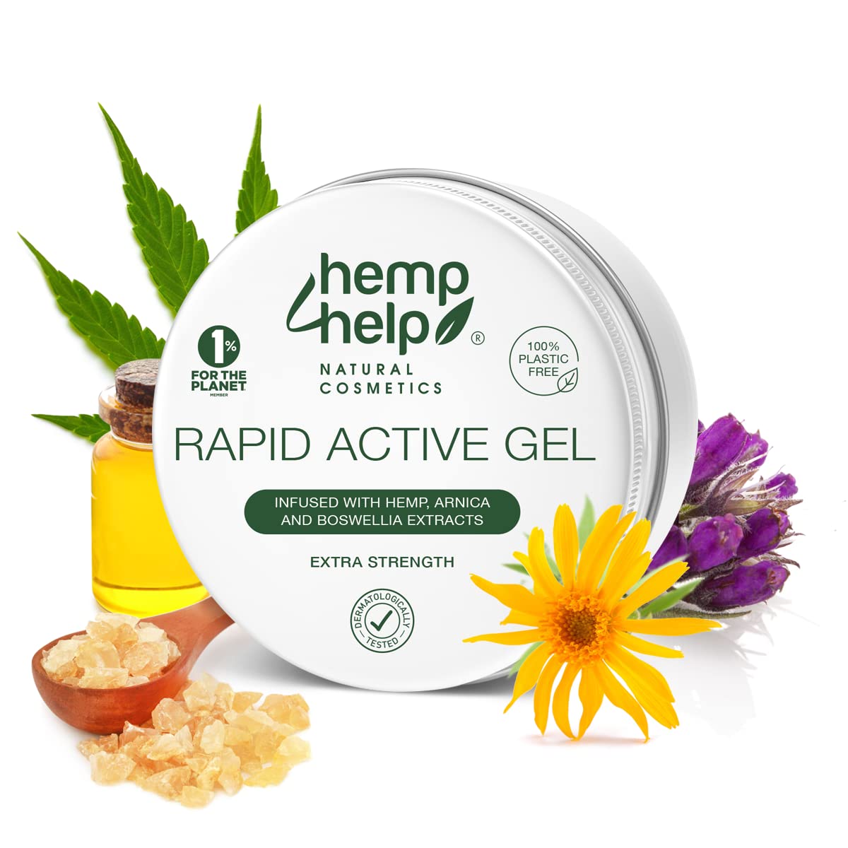 Natural Muscle & Joint Relief Gel Extra Strength Hemp, Arnica, Boswellia and Comfrey Formula