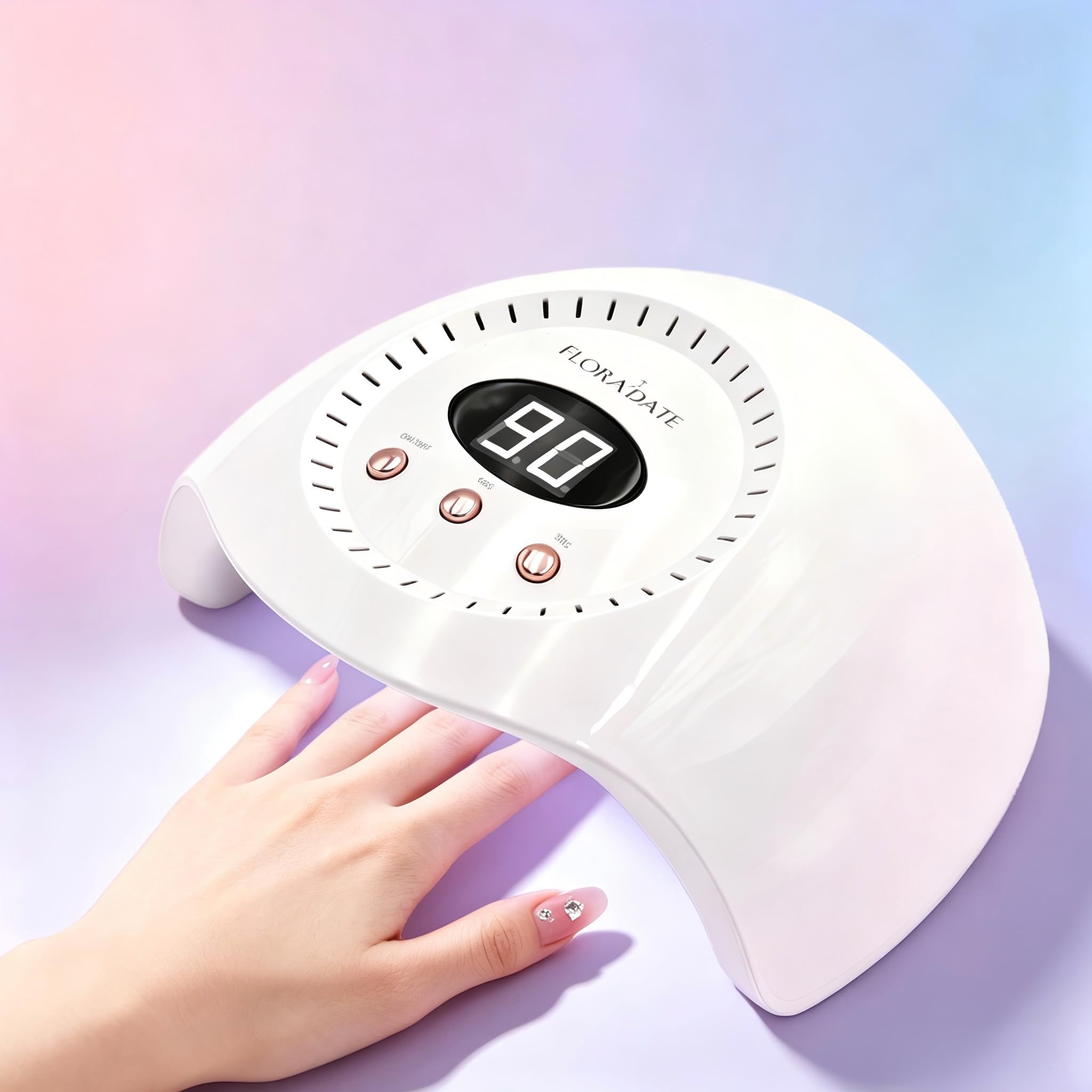 48W UV Nail Lamp for Nail Polish Manicure Light with Built-in smart Sensor & 3 timers| Low Heat Nail-Safe| UV Dryer Curing LED Light