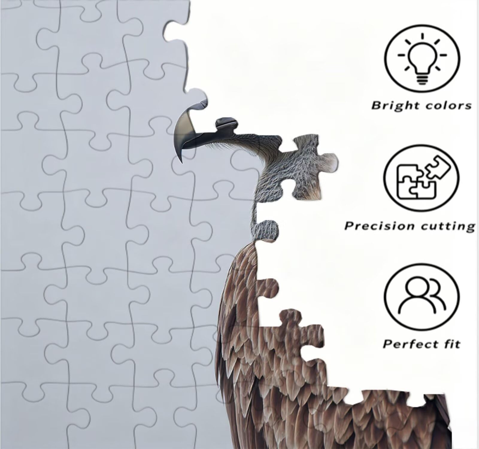 Puzzle 2000 sztuk, sęp zwierzęta puzzle dla dorosłych gry logiczne gra edukacyjna puzzle dla dorosłych, zabawne, wymagające zajęcia rodzinne, dekoracja ścienna, prezenty R1KH-858