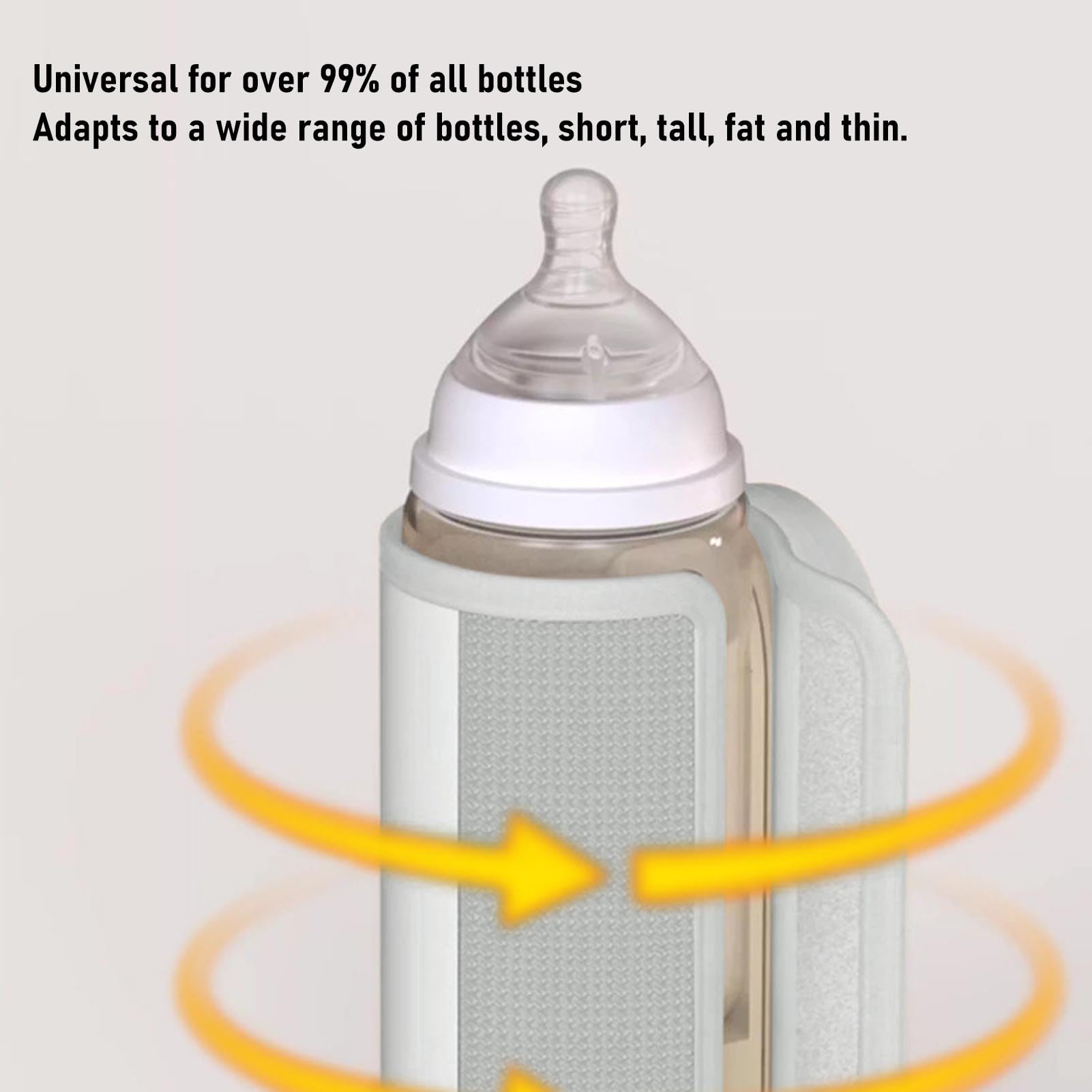 Focket Calientabiberones portátil, Calientaleches inalámbrico de calentamiento rápido con batería recargable de 10000mAh, para viajes al aire libre, alimentación cómoda del bebé
