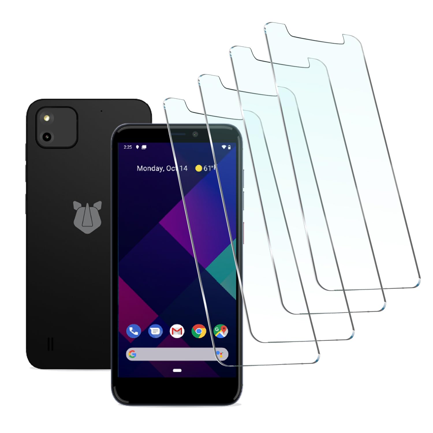 4-Pack For Rhino PACE A1 Tempered Glass Screen Protector, Social Mobile  Rhino PACE A1 Glass Flim 9H Ultra HD Anti-fingerprint [Anti-Scratch] Shatter