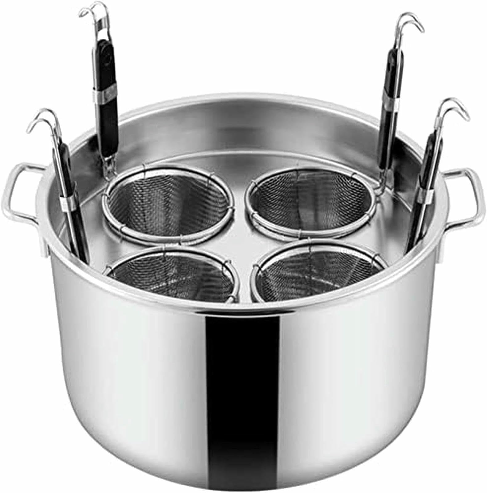 Pots à pâtes en acier inoxydable avec panier passoire pour cuisine