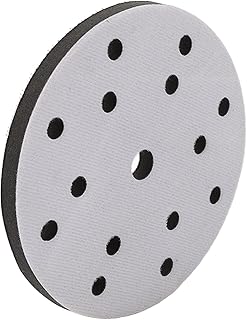 10pcs 6inch Orbital Sander Foam Pad, 17 Holes Soft Density Interface Pads Hook and Loop Sponge Cushion Buffer Backing Pad for Polishing