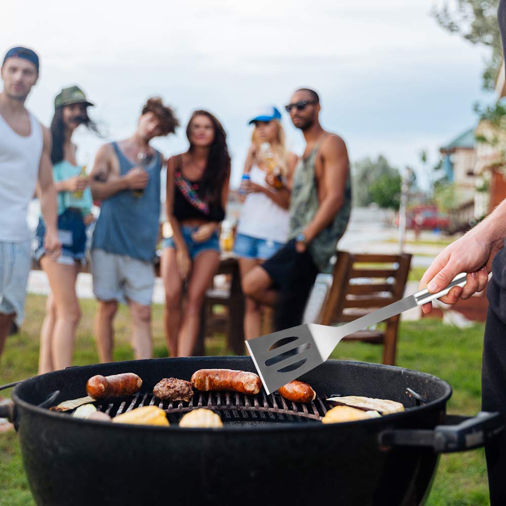 Zestaw narzędzi do grillowania, zestaw narzędzi do grillowania ze stali nierdzewnej, zestaw narzędzi do grillowania z etui, szczotka (20 szt.)