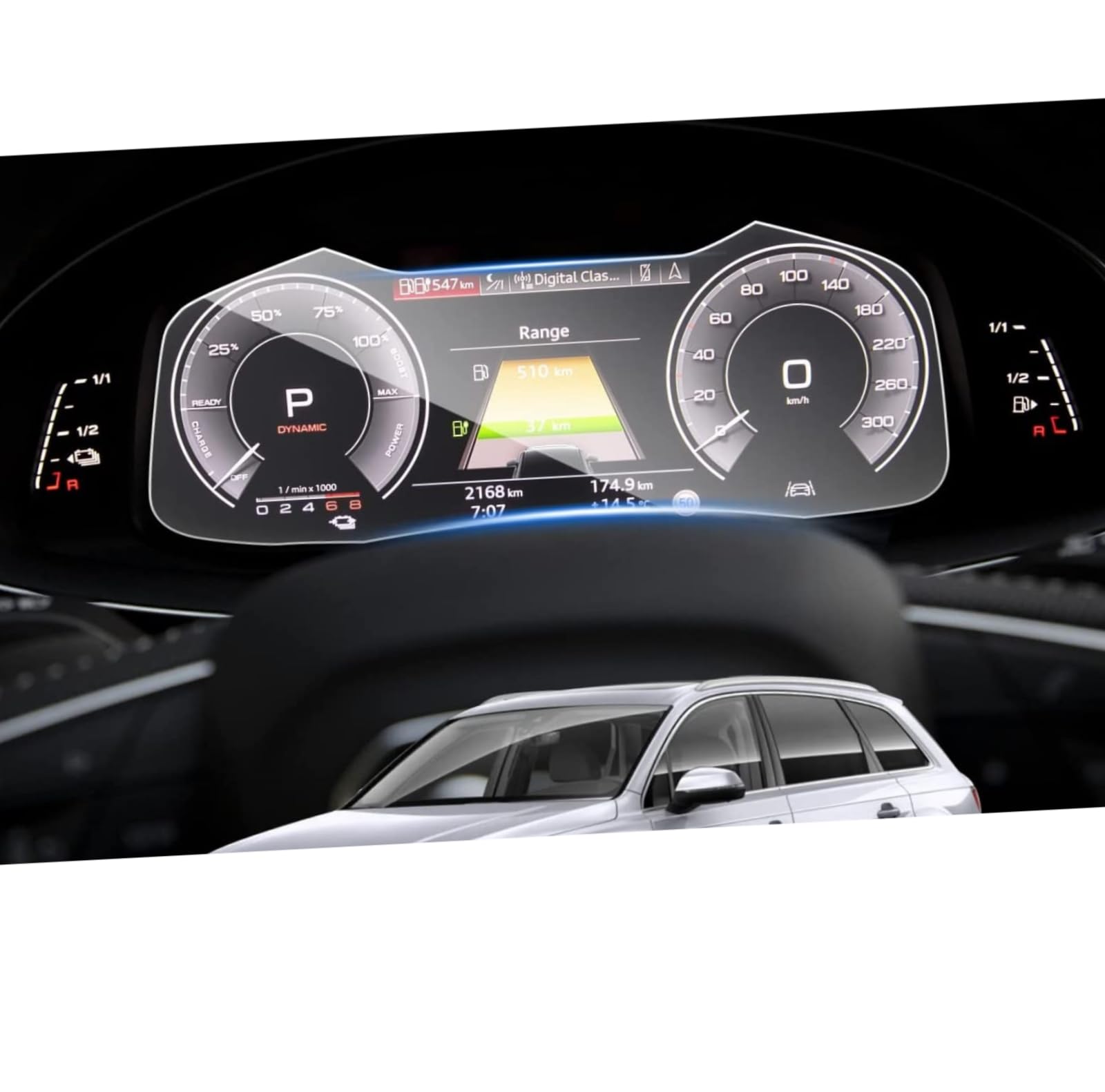 Película antirrayas para Audi Q7 Q8 A6 A7 protector de tablero interior 6