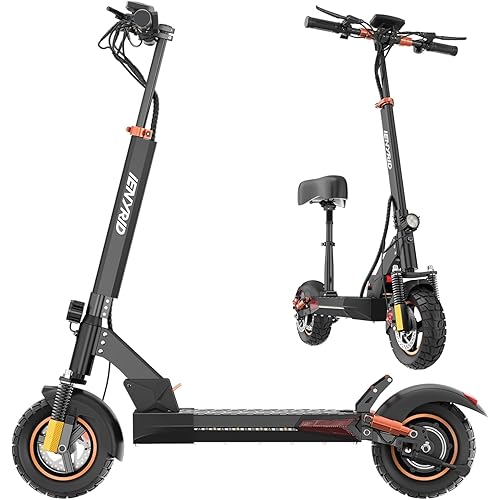 iENYRID M4 Pro S+ Electric Scooter with Seat, 800W Motor，10" Pneumatic Tire, Max 21/30 Mile, Max 15/28Mph Speed， Large LCD Display & Foldable Commuter EScooter for Adults