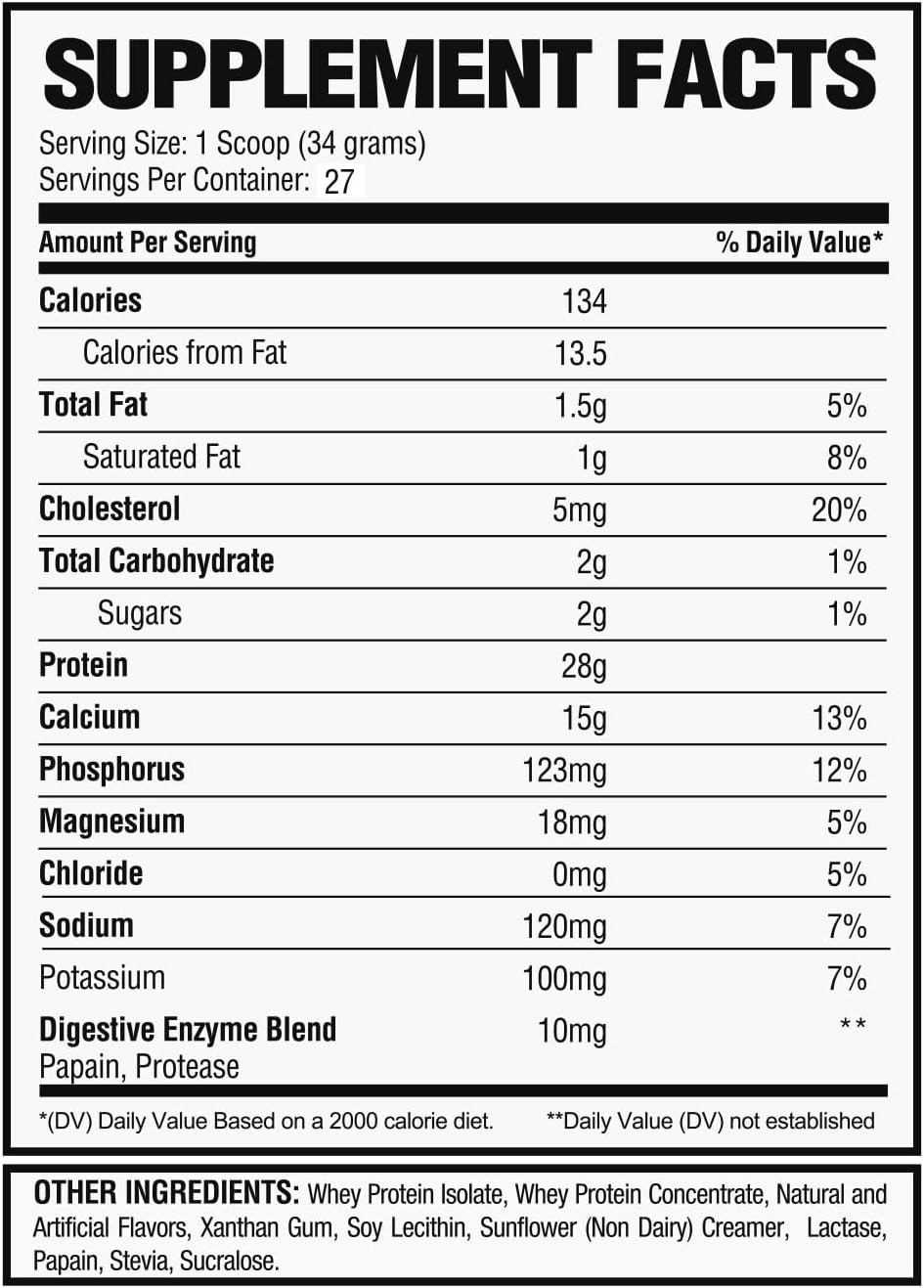 Whey Isolate Protein Powder - Banana Flavor, 28G of Protein, Protein Source, Low Carb, Classic Specialty
