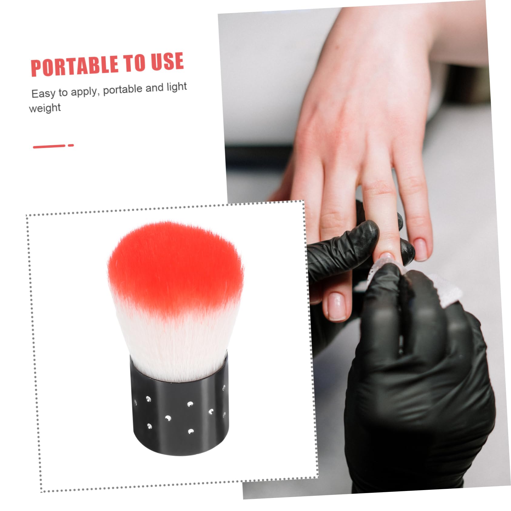 Beavorty 3 Set Di Pennelli Per Unghie Kit Per Manicure Completo Vassoio Per Unghie Pennello Per Unghie 2 Pezzi*3