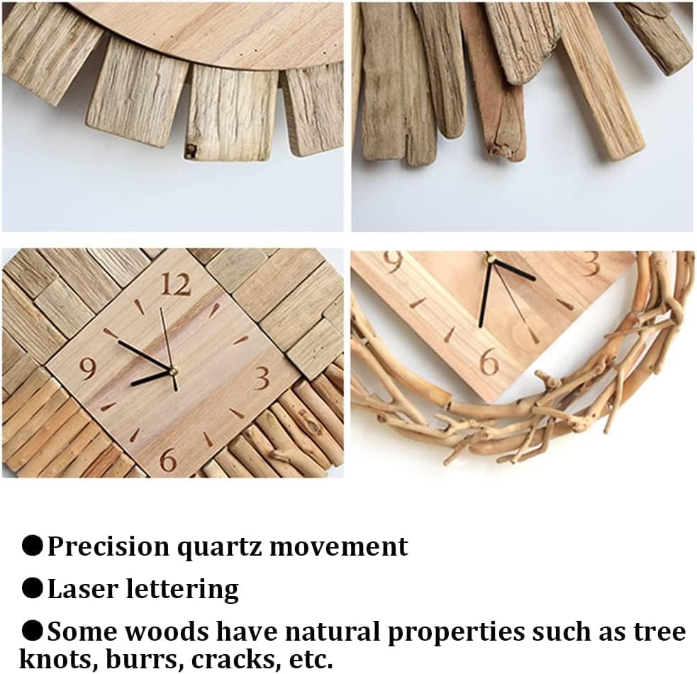 Horloge Murale En Bois Flotté Maison Du Monde - Forme Maison, Beige, Fait Main