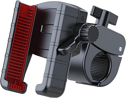 Soporte de teléfono para motocicleta, soporte para teléfono de bicicleta, diseño de doble bloqueo ultra estable, compatible con teléfonos