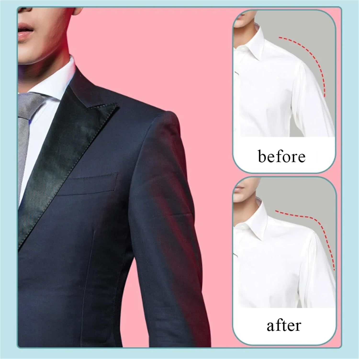 Shoulder Pads 20Pcs Foam Sponge Shoulder Pads Soft Shoulder Pad for Jacket Clothing Women Men Reusable Garment Accessories(White)