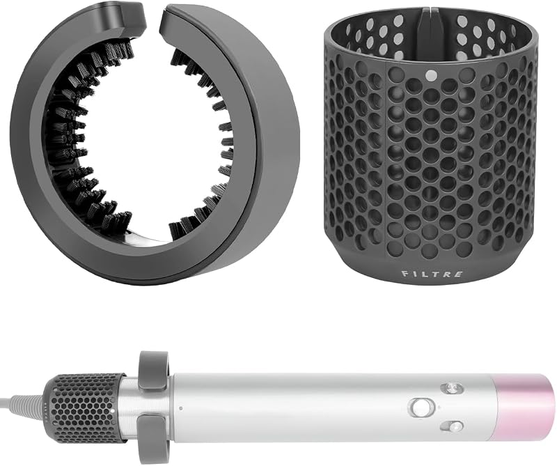 Capa externa de filtro de reposição para acessórios Dyson Airwrap com escova de limpeza