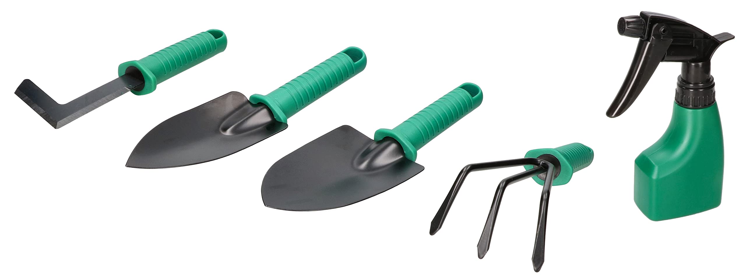 KOTARBAU® Juego de Herramientas de jardín de 10 Piezas, Herramientas de jardín con maletín de plástico: Tijeras de podar y para césped, Palas, rastrillos, azada, pulverizador, Herramientas de jardín