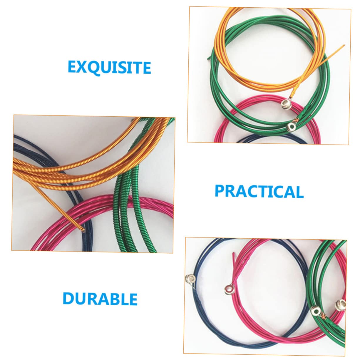 ibasenice 12pezzi Corde Per Basso Elettrico String Set Da Inossidabile Facilità Di Sostituzione Suoni Ricchi e Morbidi Accessori Per Musicisti Principianti