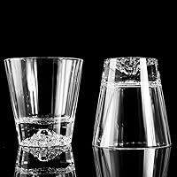Vista 1 de XIANGBAN Vasos de whisky, vasos de bebida cortados a mano de 10 onzas, vasos de whisky de cristal de cristal, vasos de borbón, vidrio anticuado
