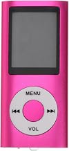 Pink Mp4 Music Player with 1.8 Inch Screen and Card Slot