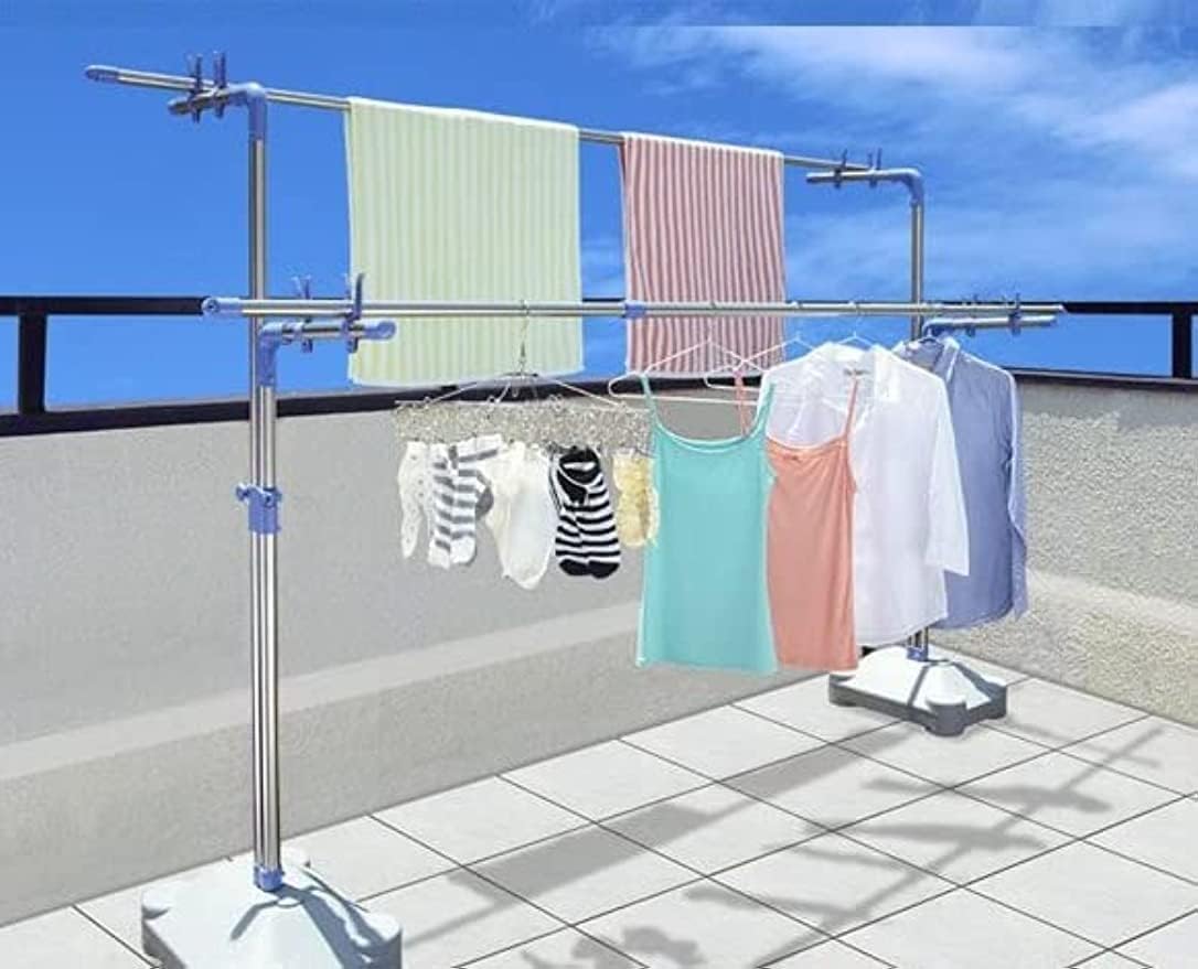 Amazon.co.jp : 物干し台ブローベース付き 伸縮タイプ 物干し 