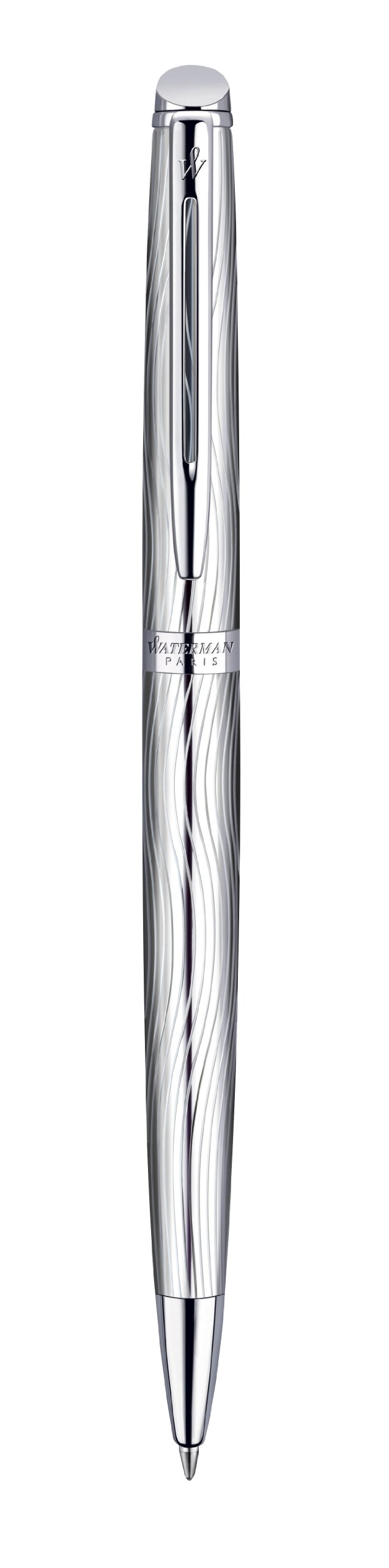 WatermanHemisphere 2010: Deluxe Steel CT Ballpoint, Chrome Trims, Twist Mechanism.