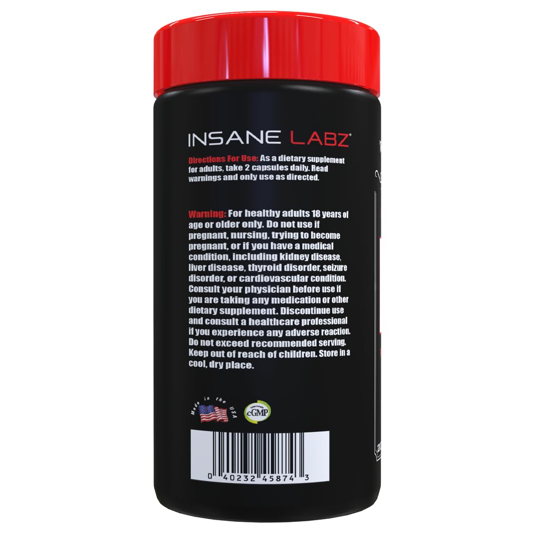 Insane Labz HMB, 1170mg Calcium Beta-Hydroxy Beta-Methylbutyrate, 60 Servings, 120 Capsules — Amazon image 3