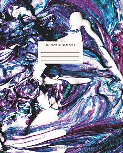 Preisvergleich Produktbild Composition Notebook: Purple White Aqua Marble College Ruled Notebook Softcover - Artistic Marble Design Notebook for Writing, School, Journal, Diary ... - 7.5 x 9.25 inches (Composition Notebook)