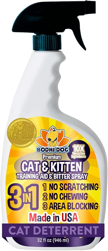 Repelente em Spray para Gatos e Filhotes Bodhi Dog 3 em 1 para Móveis, Tapetes e Plantas, 946 mL