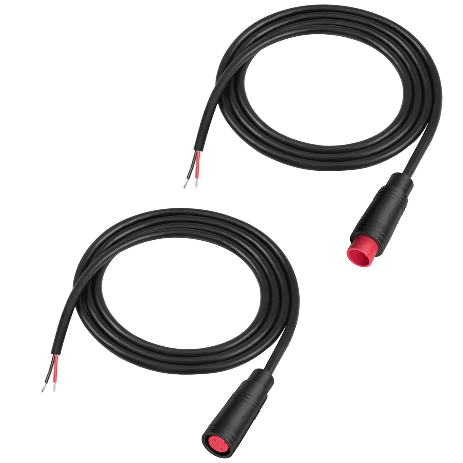 RUNCCI-YUN 2PCS Waterproof Julet 2 Pin Ebike Extension Cable Connector for e-bikes male and female plug wire,2 pin cable connector for electric bike light,DIY Bike Projects(1m)