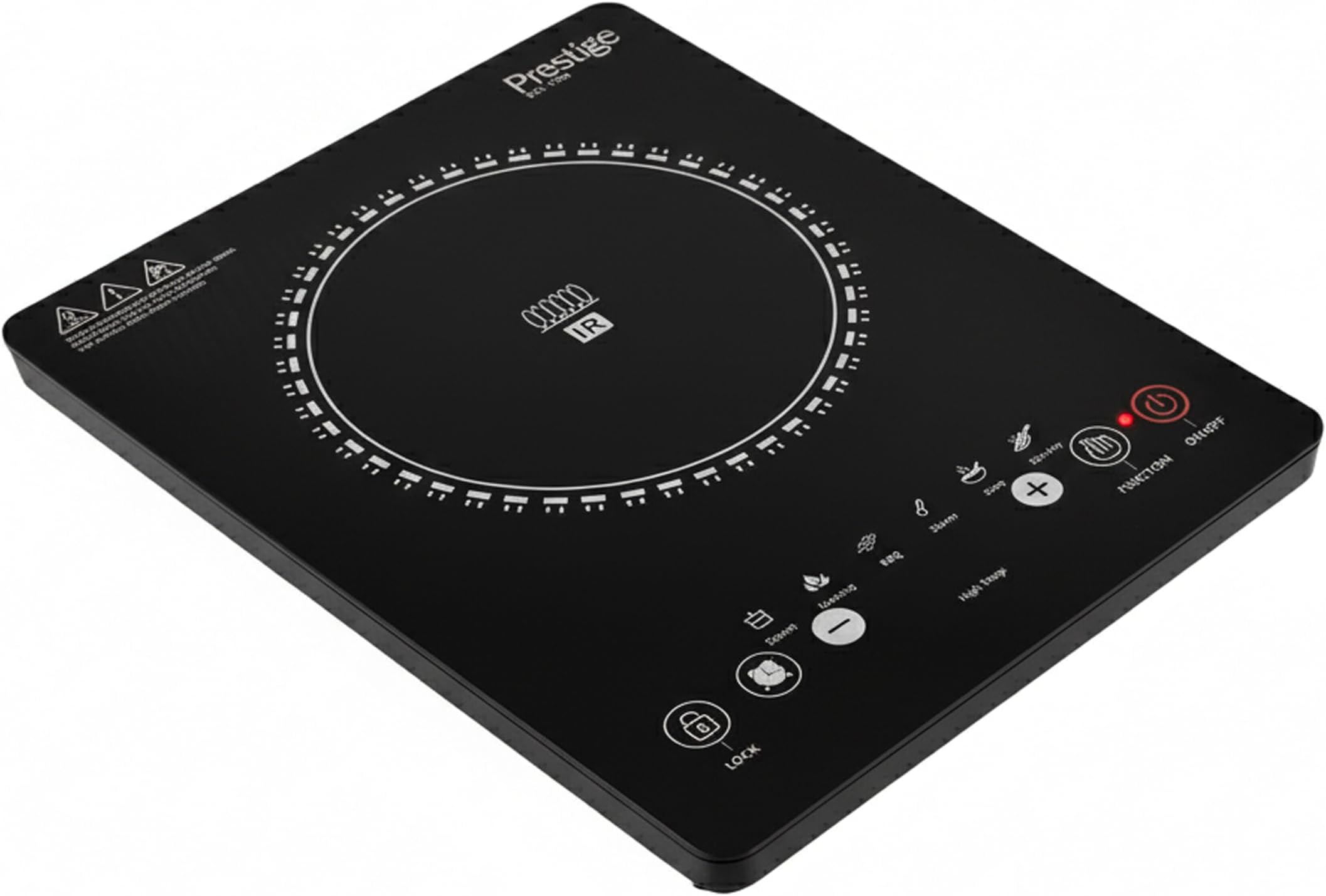Prestige Infrared Single Cooktop, 2000 Watts, 8 Digital Temp Control, Black Crystal Plate, 220-240V, 50-60Hz, Touch Control. -Pr7505