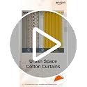 Image of Urban Space 100% Cotton Geometric Curtains for Window, Set of 3 Curtains 5 Feet Long, 60-65% Room Darkening Curtain, Tieback & Eyelets Included with Curtains (Ikat Orange & Aura Yellow, 5 Feet)