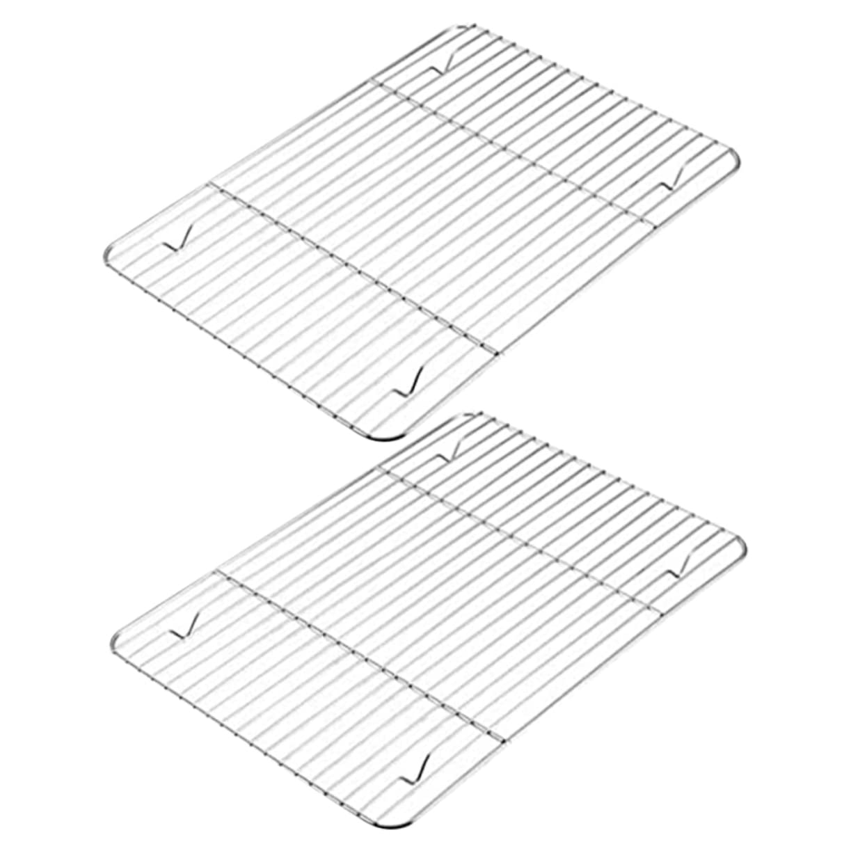 2pcs Stainless Steel Grill Roasting Rack Cooling Rack Stainless Steel Griddle Cookie Racks Cooling Tray Stainless Steel Baking Pan Oven Rack Wire Canning Rack Baking Rack Bakeware