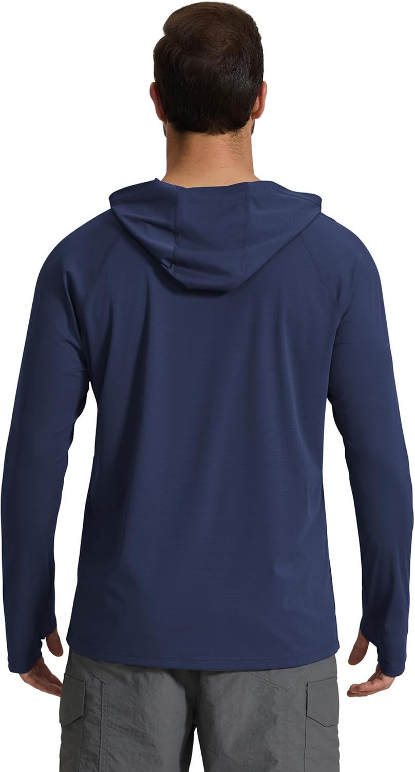 COOFANDY Men's SPF 50+ Sun Shirts Long Sleeve Rash Guard Thin Summer Hoodie Sun Protection Fishing Shirt with Thumbhole - Image 2