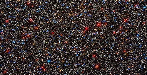Omega Centauri del Hubble en decoración de pared extra grande y marco marrón semi-gloss 2