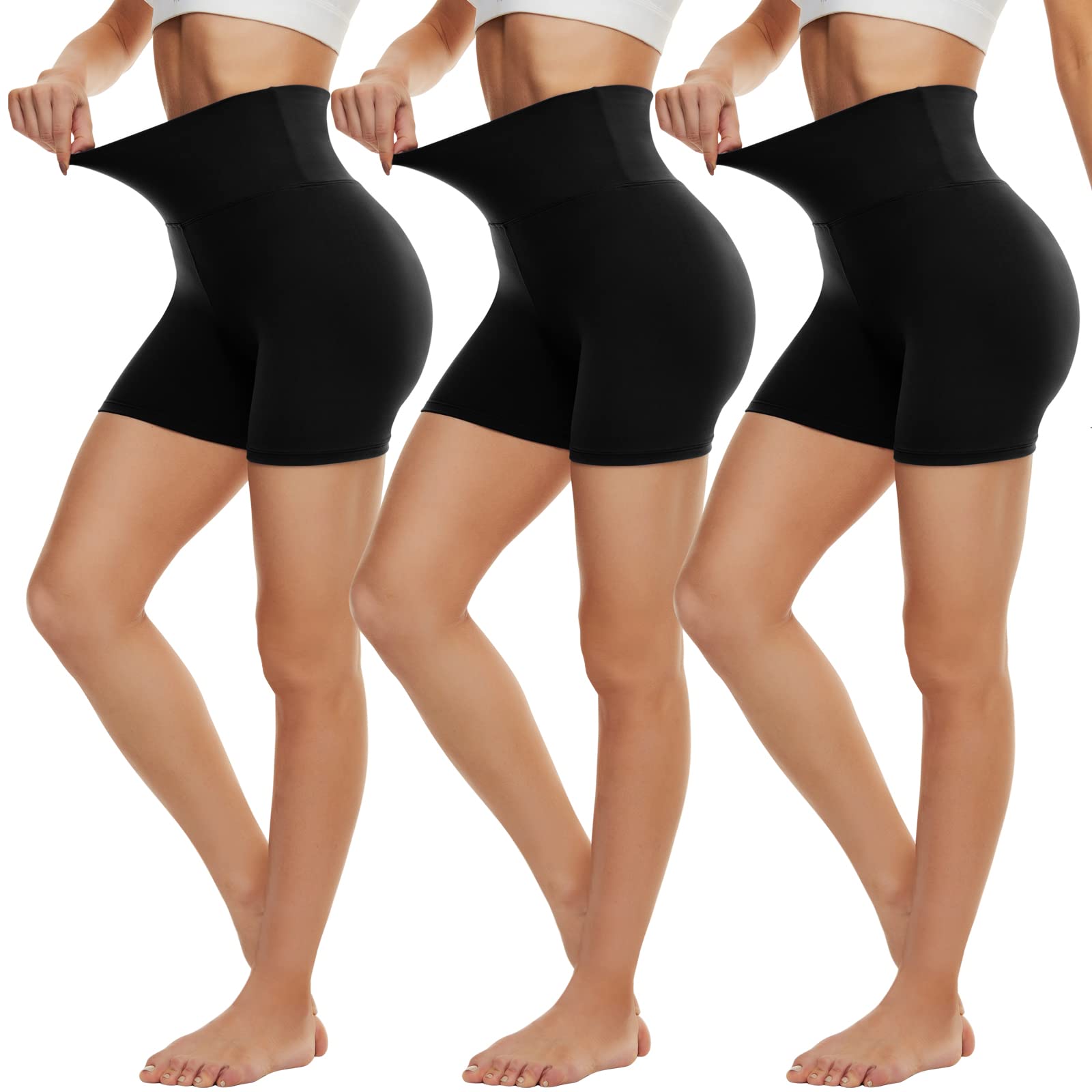 DDOBB Radlerhose Damen Kurze Shorts Sporthose Leggings Blickdicht High Waist Elastisch Unterhosen Fitness Hotpants Sommer Boxershorts