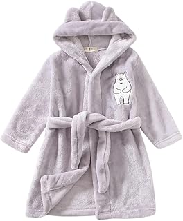 Roupões de banho com capuz de flanela quente para meninos e meninas com capuz