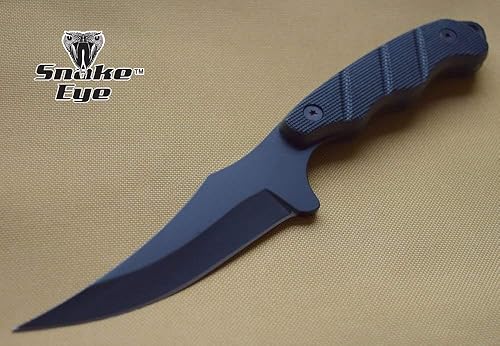 Miniatura 9 de Snake Eye Tactical Cuchillo táctico de espiga completa de 9 pulgadas con sacapuntas y funda de plástico ABS (dorado)