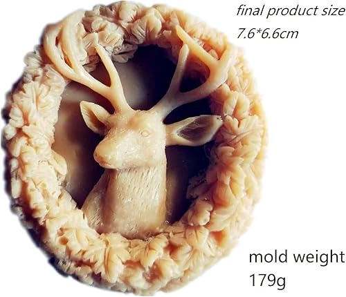 Miniatura 5 de Molde de jabón hecho a mano para ciervo, molde de silicona para ciervos para velas de resina, molde de jabón de animales de alce, molde de