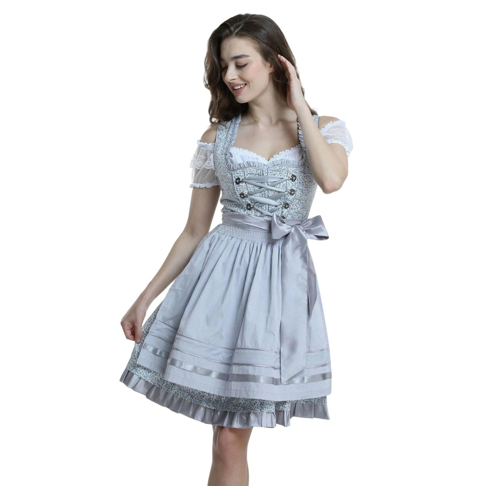 Generisch 2026 - Vestido de fiesta de cerveza alemán para mujer, elegante disfraz de cosplay para eventos temáticos, traje tradicional elegante para fiestas, celebraciones, ocasiones sociales