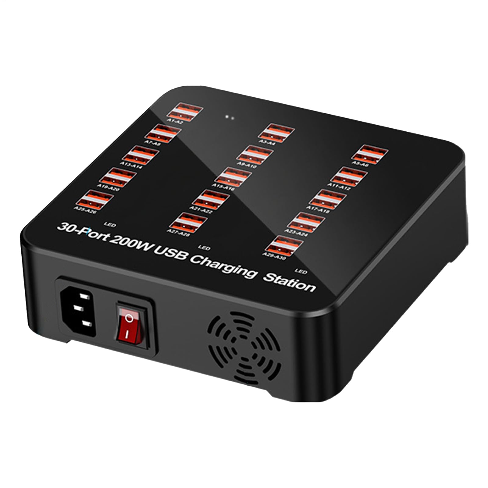 Estación de Carga USB Base de Alimentación Múltiple | Enchufe Inteligente Portátil Para Smartphone Tablet Escritorio