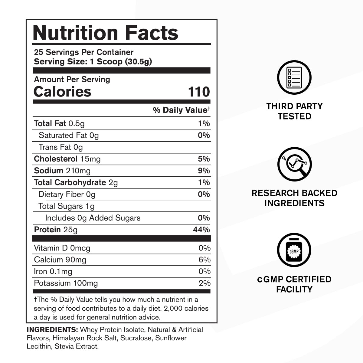 Jacked Factory Authentic ISO Whey Protein Isolate Powder - Low Carb, Non-GMO Muscle Building Protein w/No Fillers, Post Workout Recovery - 25 Servings, Vanilla — Amazon image 5